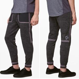 Lululemon x Robert Geller Mens Medium Take the Moment Jogger Pants Gray Tie Dye